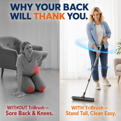 TriBrush™ 3-in-1 Sturdy Floor Scrub Brush
