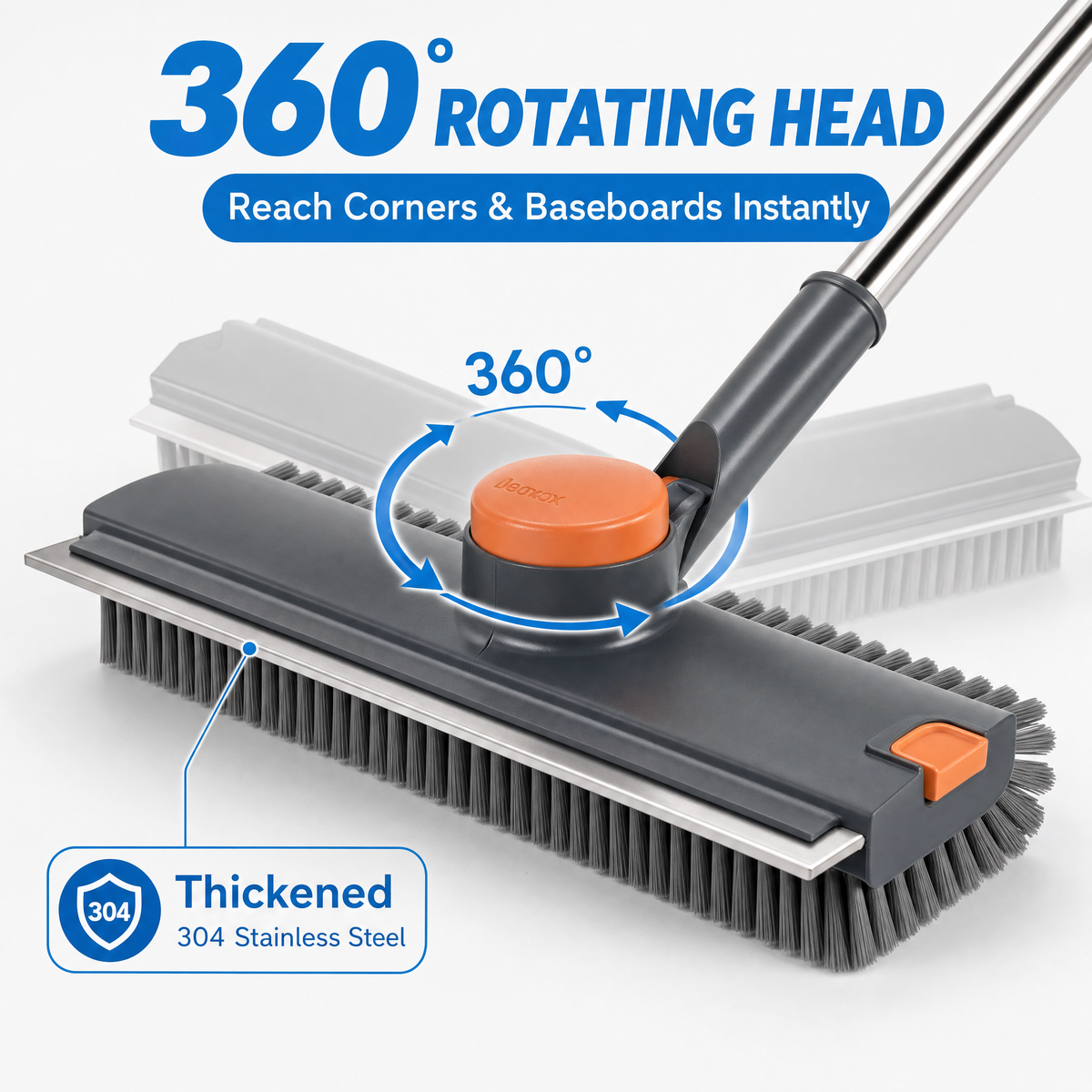 TriBrush™ 3-in-1 Sturdy Floor Scrub Brush